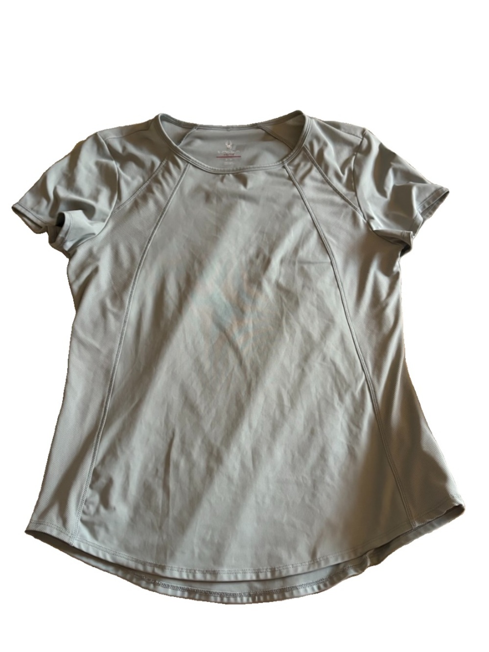 Spyder Active Light Gray Short Sleeve Performance Work Out Tee